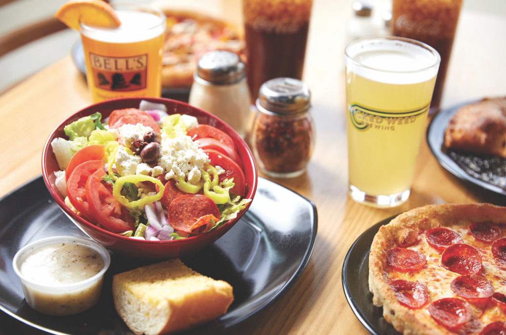Photo of a salad from Pizza Central by Jane Kortright.