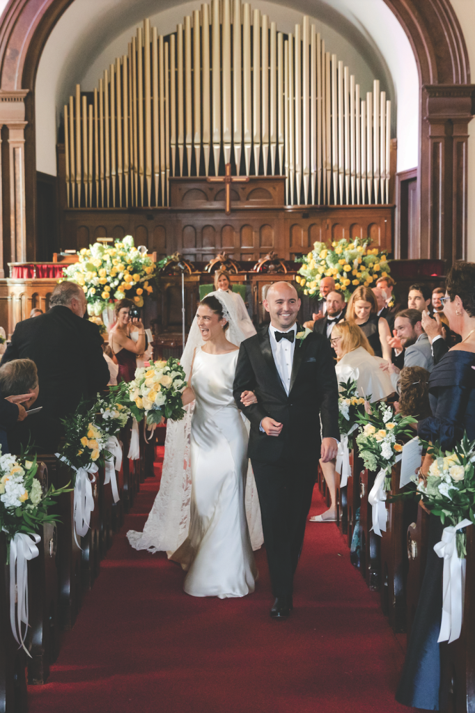 The wedding of Catherine and Jason at First Christian Church of Augusta.