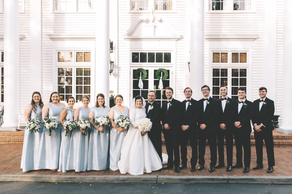 The wedding party of MaryFrancis and Bailey at St. Thaddeus Episcopal Church