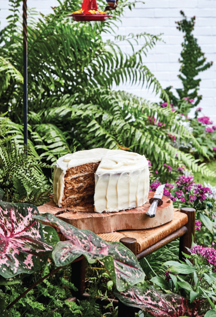 Presentation of VERA's Hummingbird Cake.