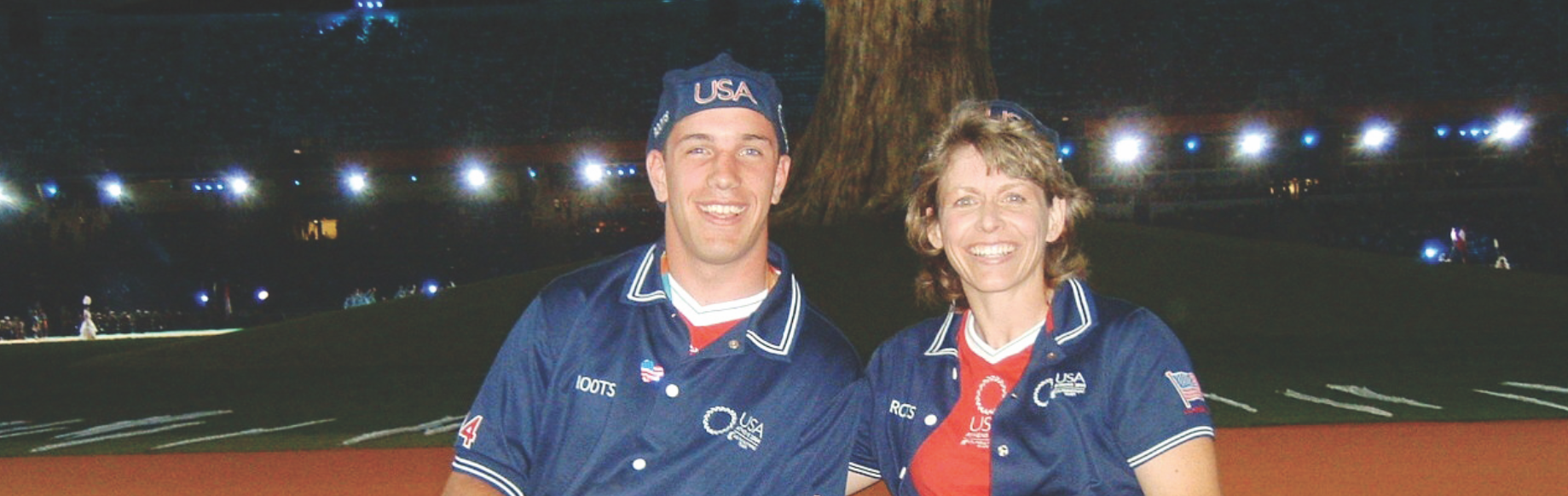 Opening Ceremony at the 2000 Sydney Paralympic Games, Keith Newerla (left) and Lynn Seidemann.