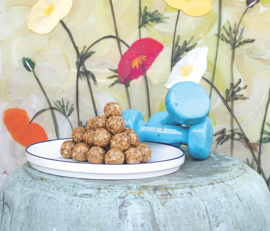 Photo of Vera's Superfood Energy Balls with Cashew Butter Drizzle, one of her suggested recipes for living well.